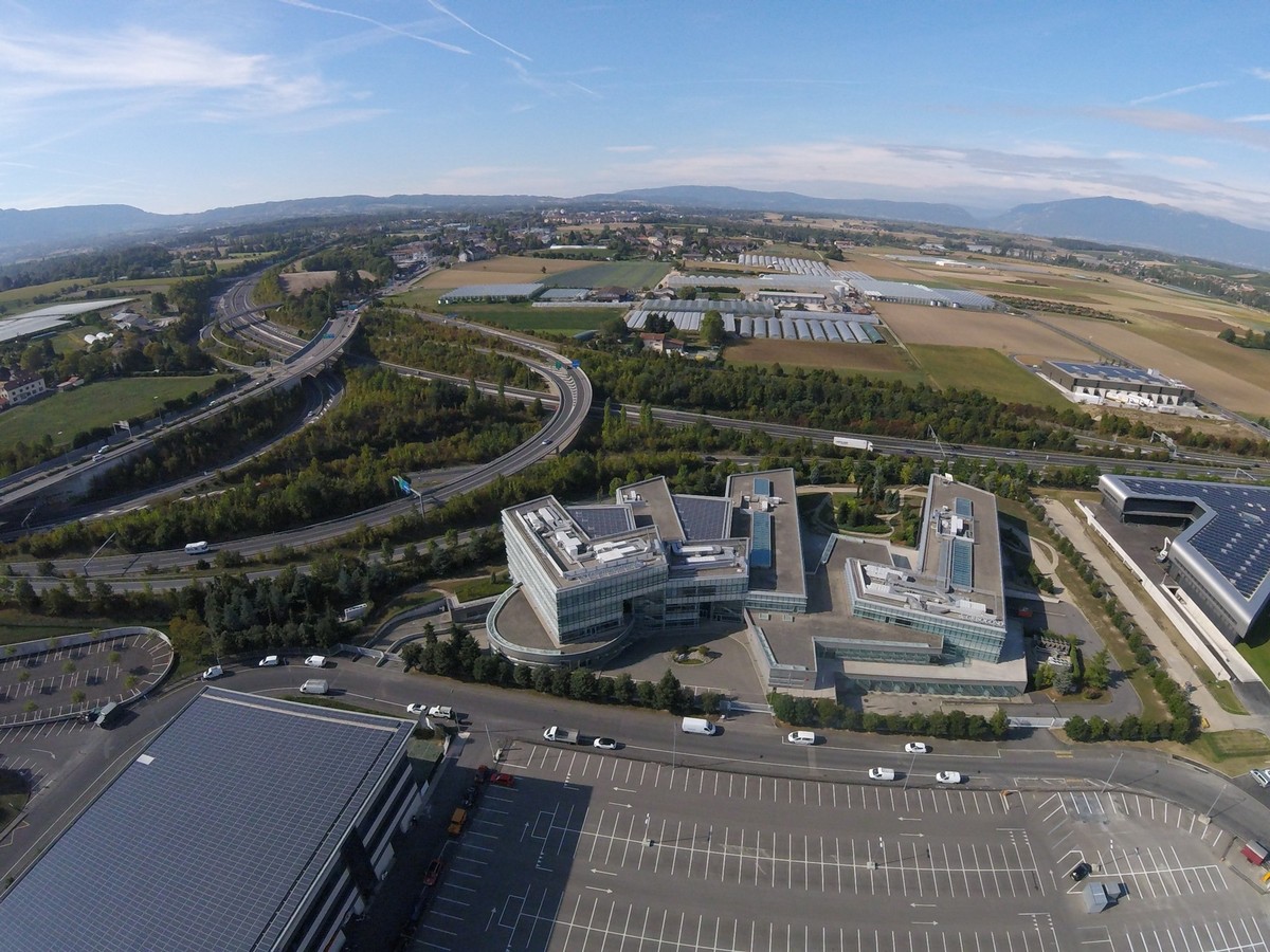 Hauptsitz von STMicroelectronics in Plan-les-Ouates, Genf.