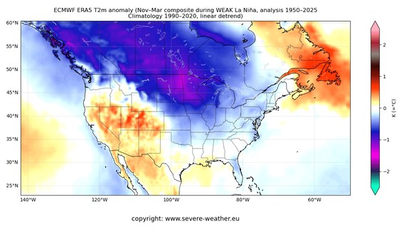 Winter Prognose USA Kanada