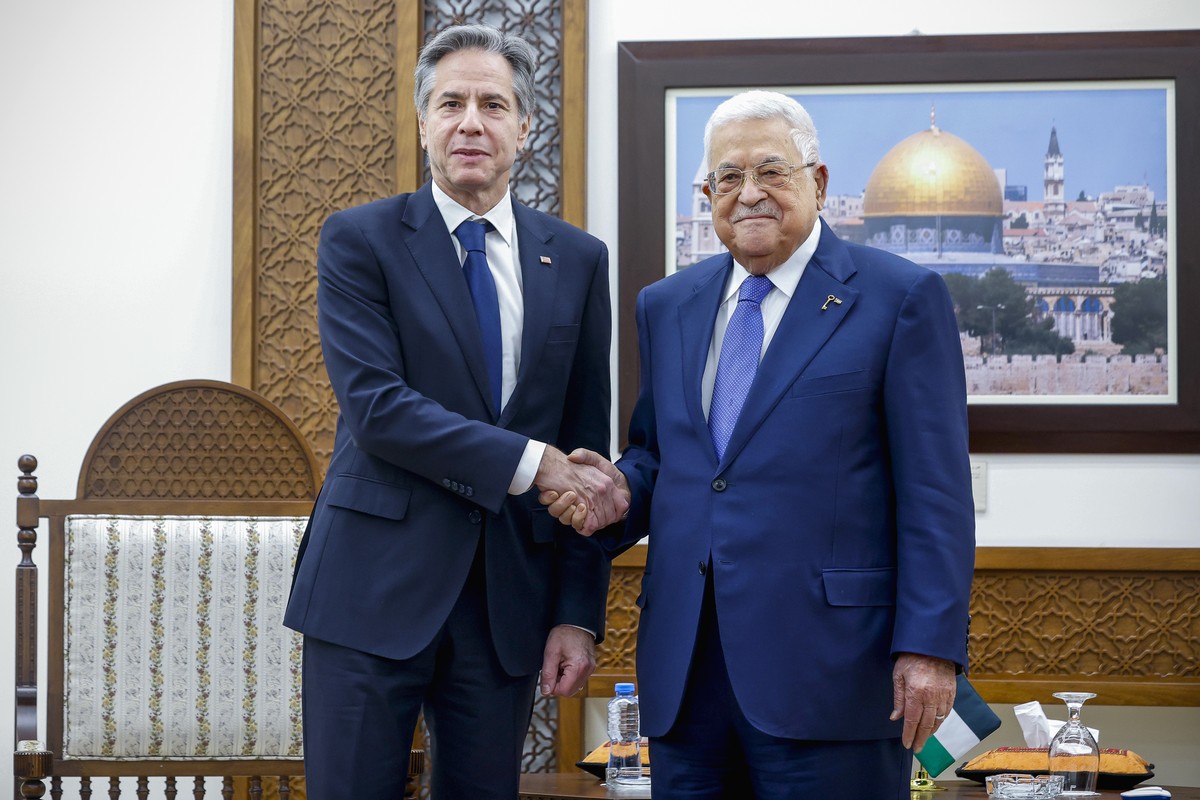 Antony Blinken et Mahmoud Abbas.