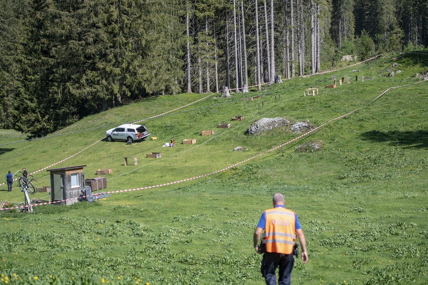 Bei den Revisionsarbeiten der Titlis Gondelbahn zwischen Engelberg und dem Stand ereignete sich am Mittwoch, 5. Juni 2019 auf der Gerschnialp ein tragischer Arbeitsunfall. (KEYSTONE/Urs Flueeler)