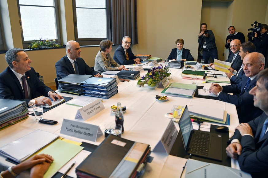 Sitzung des Bundesrat im Schweizerischen Landesmuseum in Zuerich am Mittwoch, 15. Mai 2019. Es ist das zehnte Jahr in Folge, in dem der Bundesrat eine sogenannte ordentliche Sitzung extra muros abhael ...