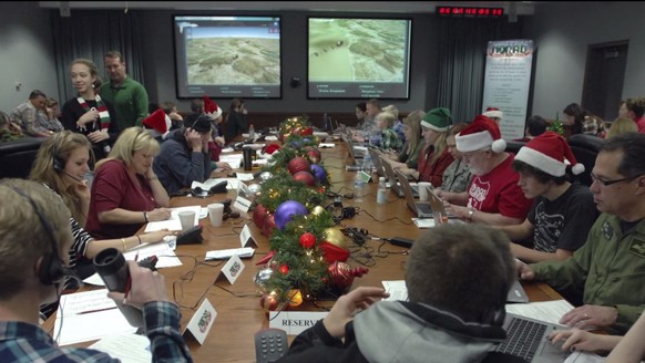 NORAD tracks Santa as he starts his journey as shown in this handout photo provided by North American Aerospace Defense Command Santa Tracker, in Colorado Springs, Colorado, December 24, 2014. Santa C ...