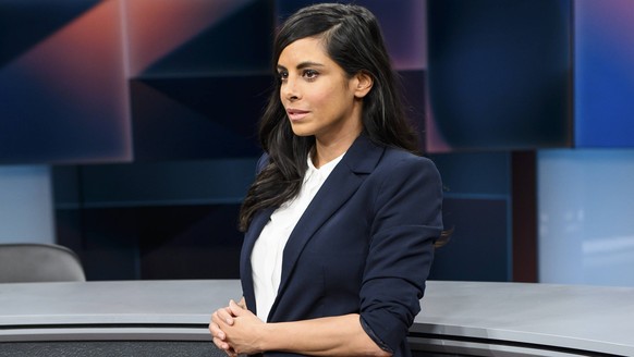 Collien Ulmen-Fernandes, Schauspielerin und Moderatorin, hart aber fair Polittalk, TV, Format, mit Moderator - Louis Klamroth, Das Erste, 05.02. 2024, Foto: HMB Media/Uwe Koch *** Collien Ulmen Fernan ...