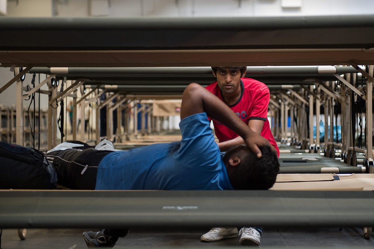Eine Sporthalle in Stuttugart wird bereits für die Unterbringung von Flüchtlingen genutzt.
