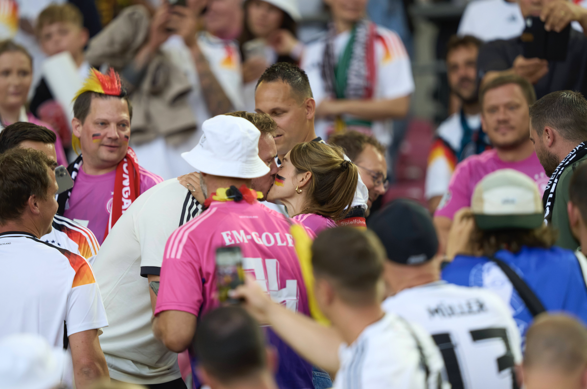 DFB headcoach Julian Nagelsmann , Bundestrainer, Nationaltrainer, with girlfriend Lena Wurzenberger, after the group stage match GERMANY - HUNGARY 2-0 of the UEFA European Championships 2024 on Jun 19 ...