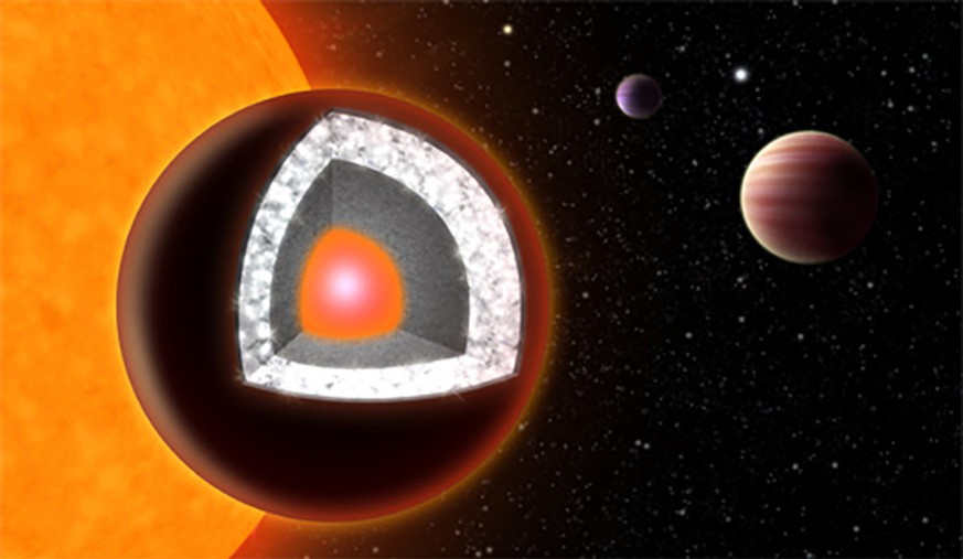 Künstlerische Darstellung des Exoplaneten 55 Cancri e