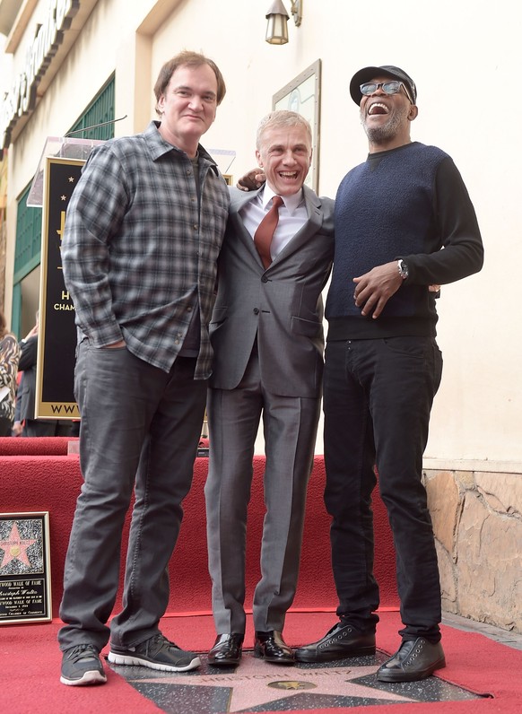 Regisseur Quentin Tarantino, Christoph Waltz und Samuel L. Jackson