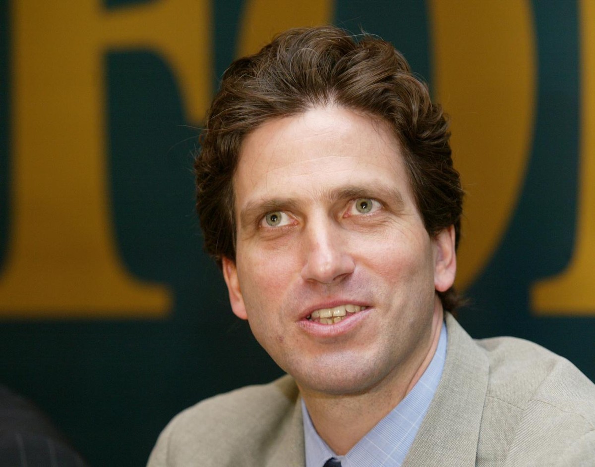 A previously unissued photo made available Saturday July 10, 2004 of the editor of Forbes Magazine's Russian edition Paul Klebnikov speaking at a news conference to mark the edition of the Forbes ...