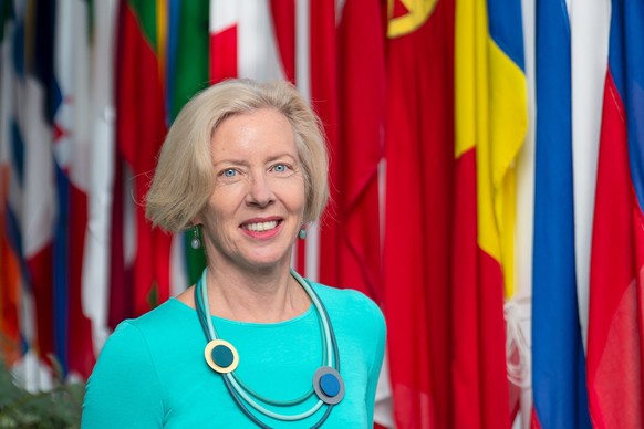 Emer Cooke, the head of the European Medicines Agency, at the European Medicines Agency building in Amsterdam, the Netherlands, Friday Nov. 13, 2020. Emer Cooke, the executive director of the European ...