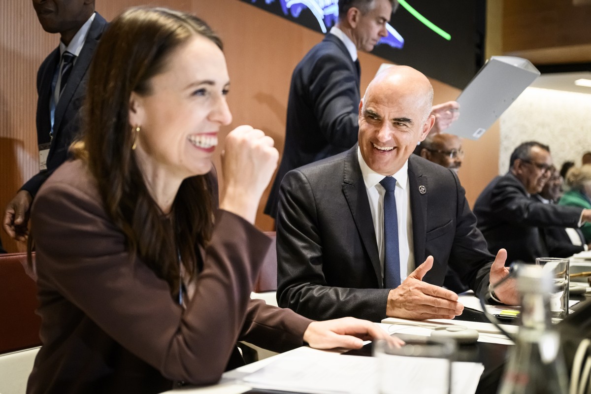 A l'international aussi, il fait mouche: Berset et l'ex-première ministre néo-zélandaise Jacinda Ardern.