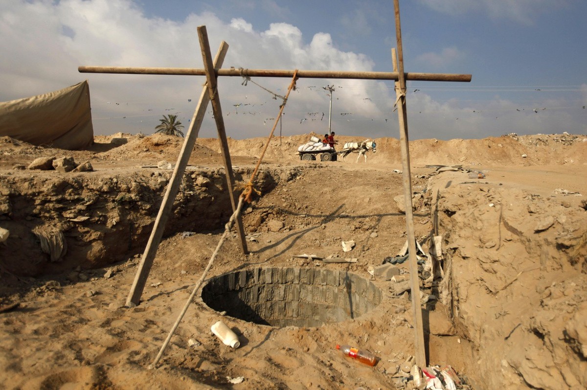 L'entrée d'un tunnel dans le sud de la bande de Gaza, 2013.