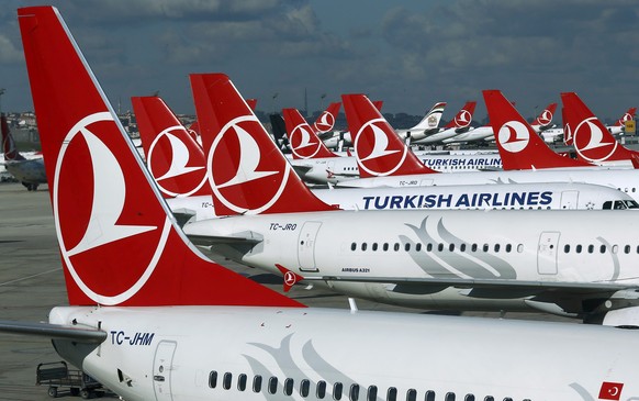 Turkish Airlines aircrafts are parked at the Ataturk International airport in Istanbul, Turkey December 3, 2015. REUTERS/Murad Sezer/File photo