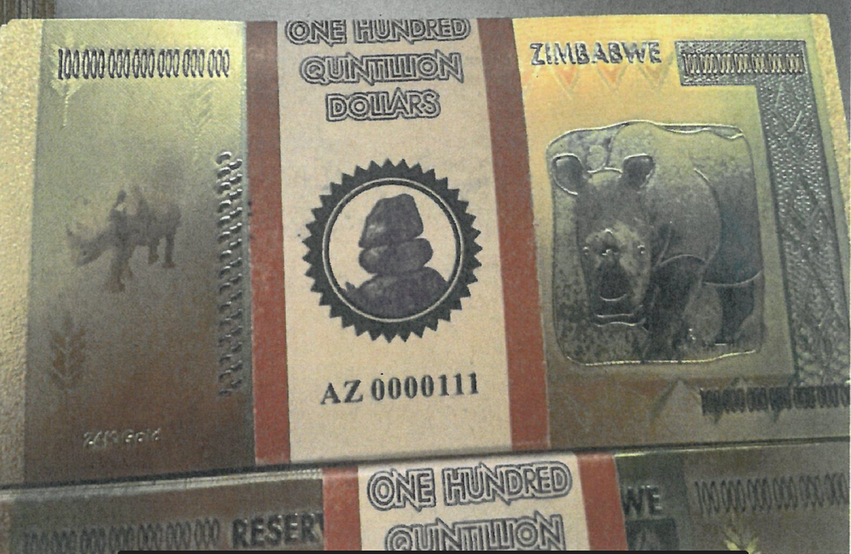 «Goldbanknoten» aus Simbabwe in Millionenhöhe entpuppen sich als Fälschung
