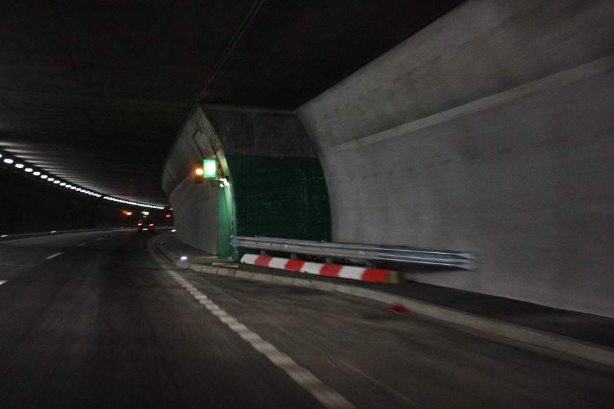 Die Unfallstelle im Tunnel de Sierre.&nbsp;