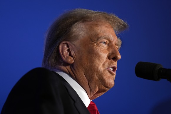 Republican presidential candidate former President Donald Trump speaks at a campaign event in Portsmouth, N.H., Wednesday, Jan. 17, 2024. (AP Photo/Matt Rourke)
Donald Trump
