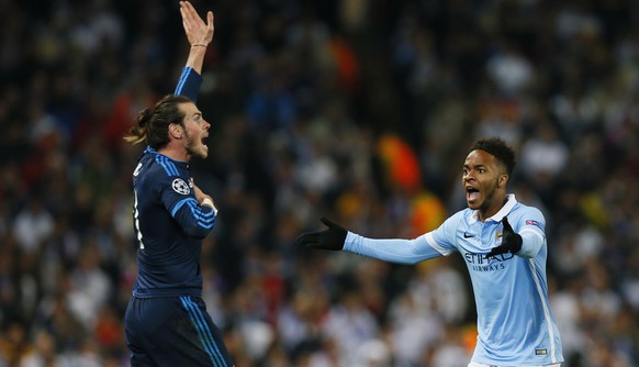 Harter Zweikampf zwischen Gareth Bale (l.) und Raheem Sterling.