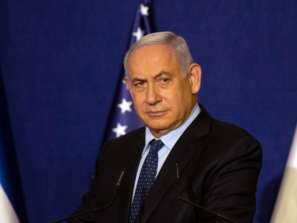 Benjamin Netanjahu, MinisterprÃ¤sident von Israel. Foto: Maya Alleruzzo/Pool AP/dpa