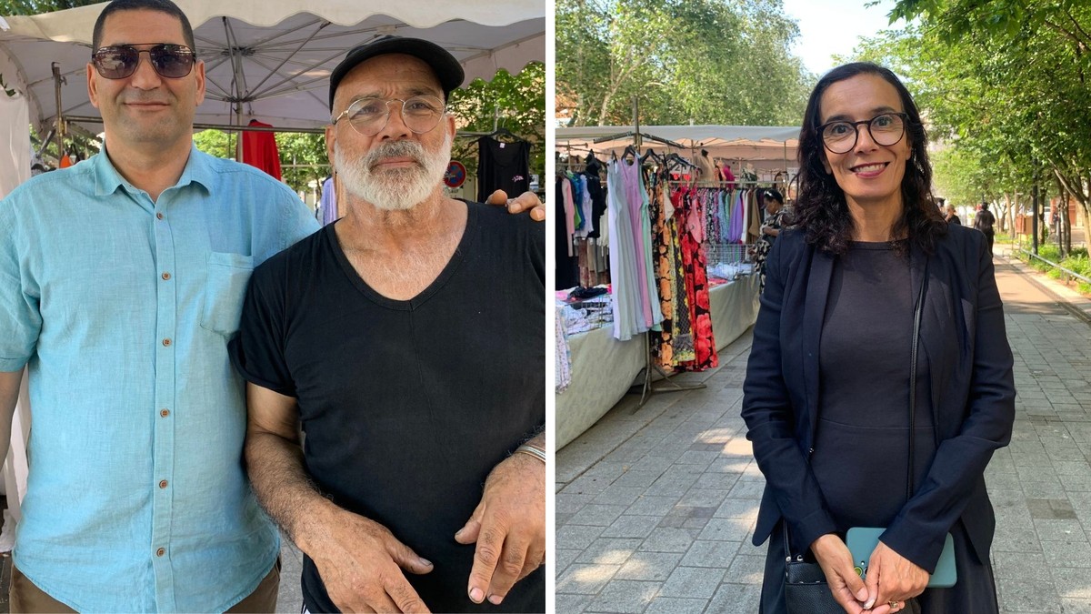 De gauche à droite: Mongi, Saïd et Samia. Annemasse, 25 juin 2024.