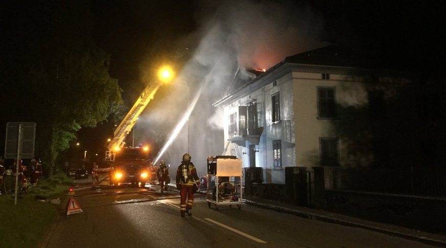 Das Dachgeschoss des Clubhauses in Buchs (SG) wurde bei dem Brand zerstört.