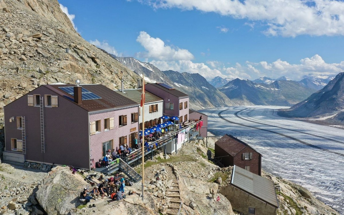 Alle Zustiege zur Konkordiahütte auf 2850 Meter über Meer führen aktuell über Gletscher.
