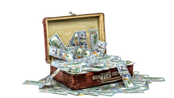 Ein Koffer mit Geld
