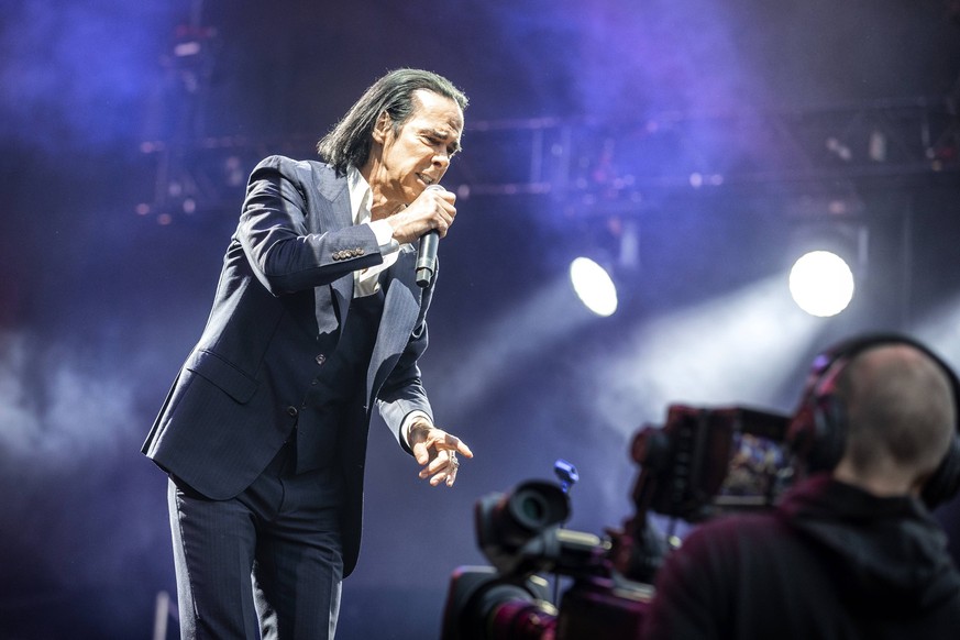 Nick Cave and The Bad Seeds Oslo, Norway. 11th, August 2022. The Australian musician, composer and singer Nick Cave performs a live concert with his band The Bad Seeds during the Norwegian music festi ...