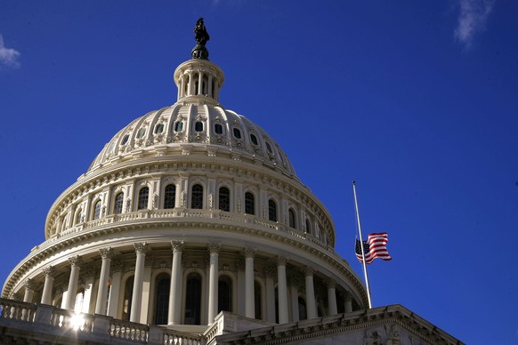 FILE - This Dec. 24, 2018, file photo shows U.S. Capitol dome in Washington. The number of people applying for unemployment aid fell last week to its lowest level in nearly five decades, solid evidenc ...