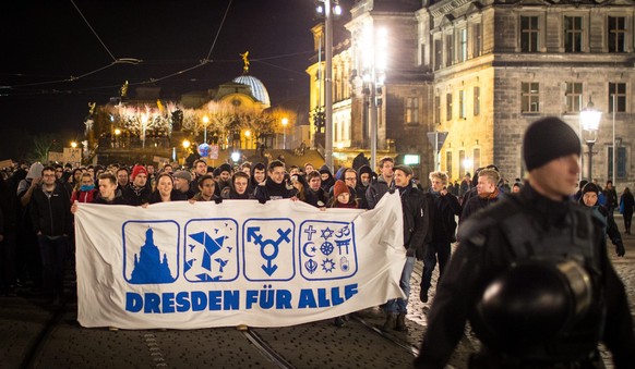 Demo gegen Pegida.