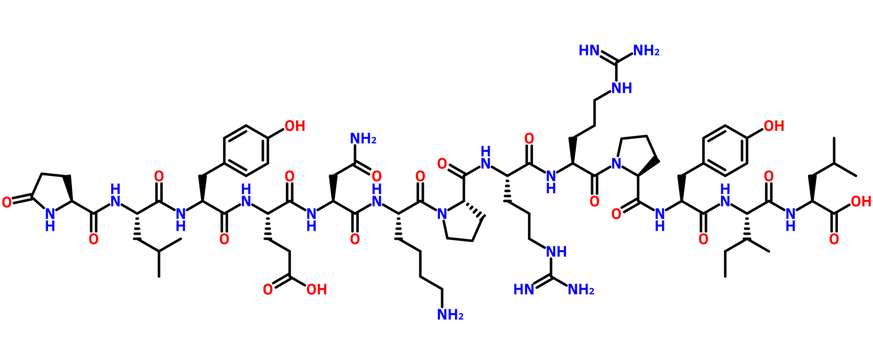 Strukturformel von Neurtensin
https://de.wikipedia.org/wiki/Neurotensin#/media/Datei:Neurotensin.png