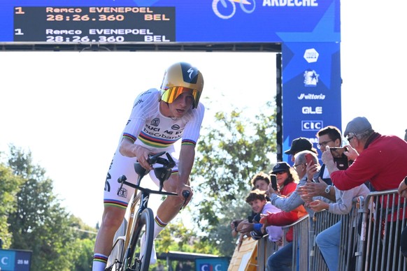 UEC 2025 Road European Championship, EM, Europameisterschaft Drome-Ardeche 01/10/2025 ETOILE-SUR-RHONE, FRANCE - OCTOBER 01 : Evenepoel Remco Belgium during the Men Elite Individual Time Trial of the  ...