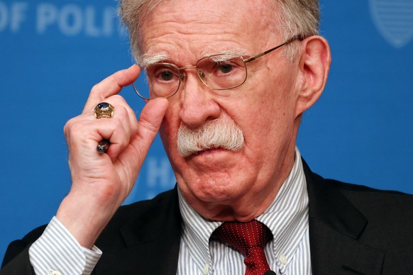 FILE - John Bolton speaks at Harvard Kennedy School's John F. Kennedy Jr. Forum, Sept. 29, 2025, in Cambridge, Mass. (AP Photo/Michael Dwyer, File)
John Bolton