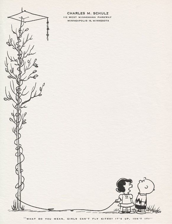 1958
An exquisite example of Charles M. Schulz’s personalised letterhead from the 1950s, and my favourite of the handful of designs he used during his career.


https://www.letterheady.com/p/charles-m ...
