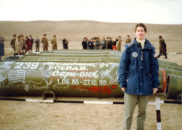 epa07108000 (FILE) - A handout photo made available by the US Department of State on 23 May 2014 shows US Ambassador Eileen Malloy, chief of the arms control unit at the US Embassy in Moscow, standing ...