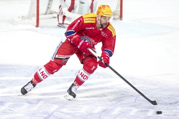 Rapperswils Top Scorer Leandro Profico im zweiten Eishockey Playoff-Viertelfinalspiel der National League zwischen den SC Rapperswil-Jona Lakers und dem HC Lugano am Donnerstag, 15. April 2021, in der ...