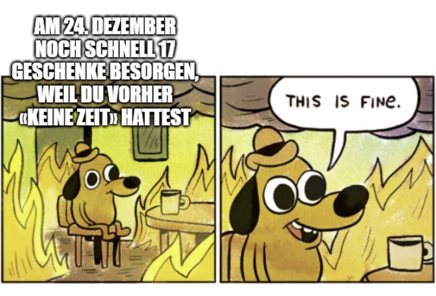 Lustige Weihnachtsmemes über Geschenk