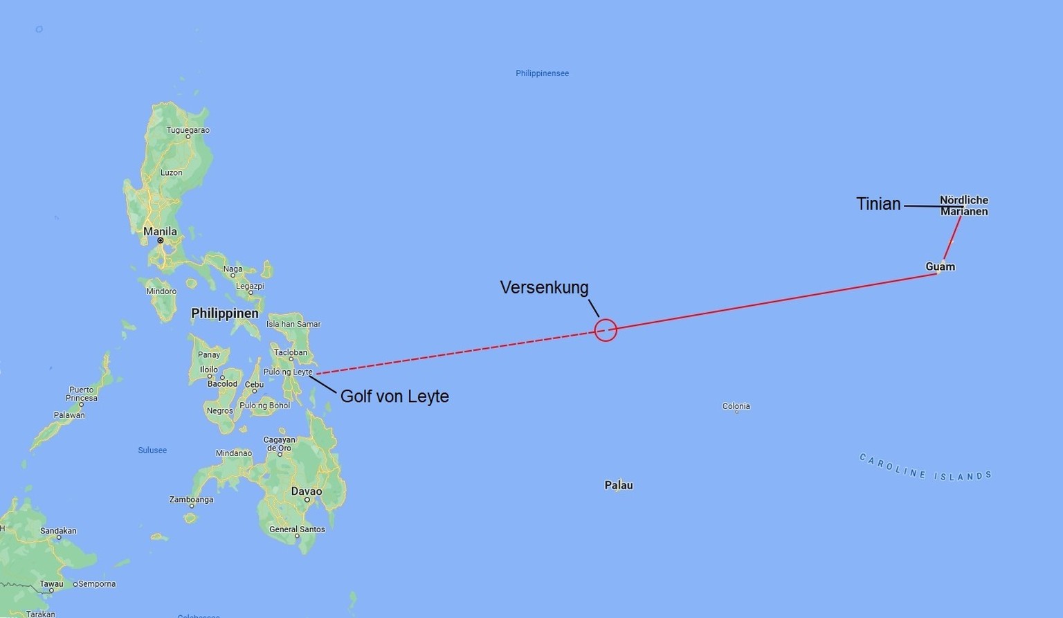 Versenkung der USS Indianapolis in der Philippinensee