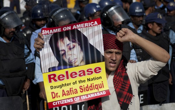 Demonstration für Siddiqui in Islamabad (24.10.2010).