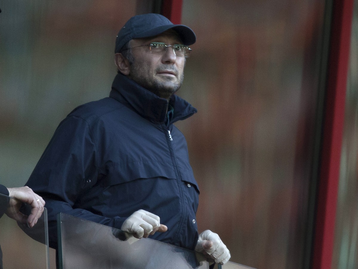 FILE in this Thursday, Aug. 23, 2012 file photo Anzhi Makhachkala's owner Russian billionaire Suleyman Kerimov watches the game during the Europa League Qualifying phase soccer match between Anzh ...