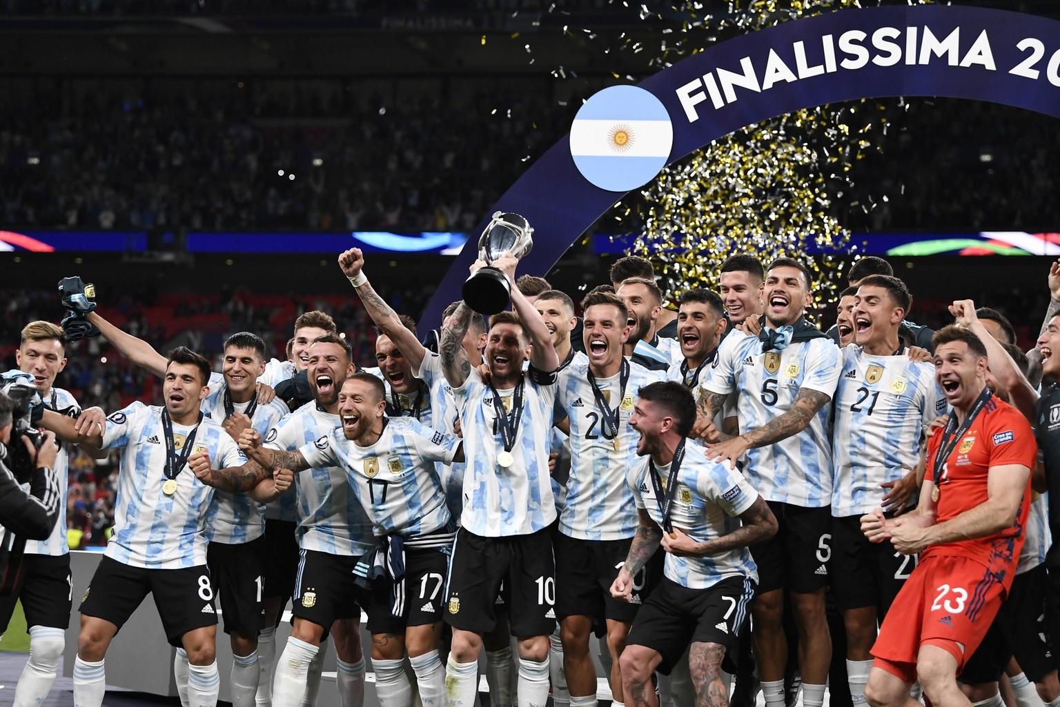 Italia vs Argentina - FINALISSIMA 2022, sfida tra la vincitrice Euro 2020 e vincitrice Coppa America Foto LaPresse - Fabio Ferrari 01 Giugno 2022 Londra, Gran Bretagna Calcio Italia vs Argentina - FIN ...