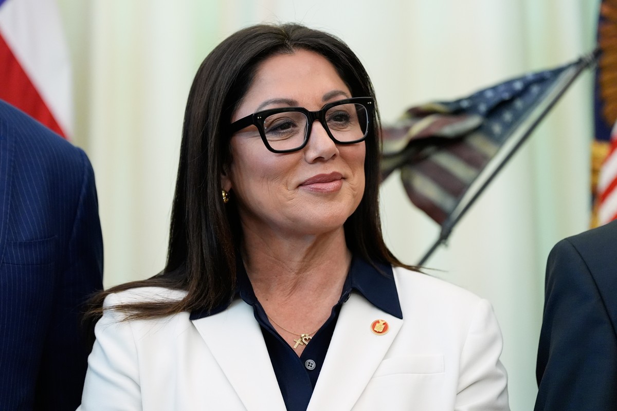 Labor Secretary Lori Chavez-DeRemer listens as President Donald Trump speaks in the Oval Office of the White House, Thursday, Oct. 16, 2025, in Washington. (AP Photo/Alex Brandon)
Donald Trump