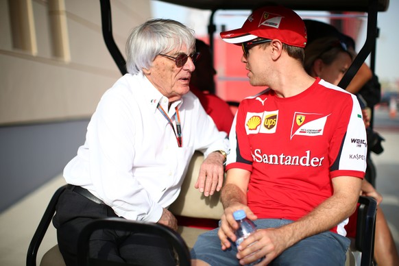 Haben Diskussionsbedarf: Ecclestone und Vettel.