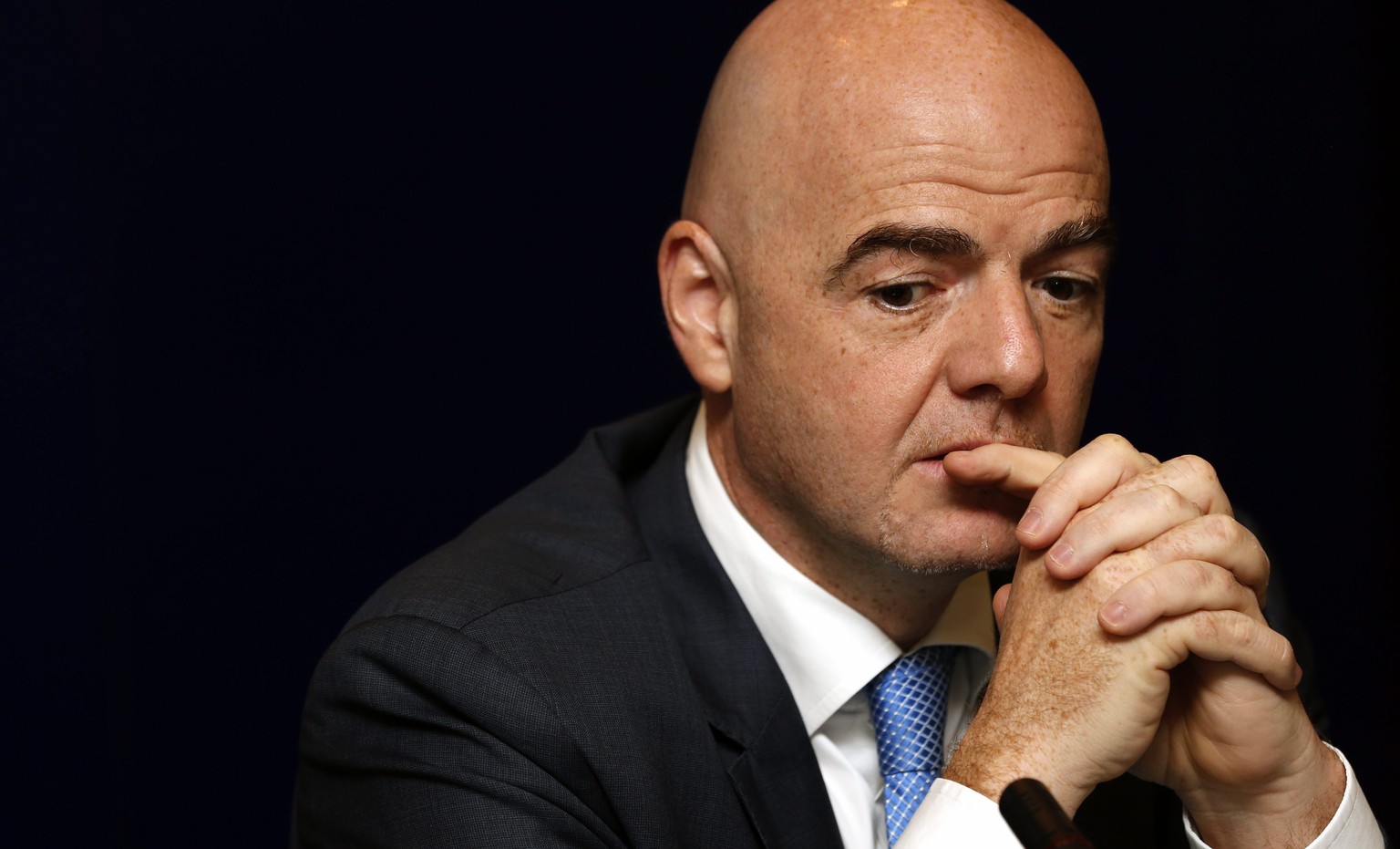 Gianni Infantino – das Lächeln ist aus seinem Gesicht verschwunden.