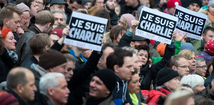 35'000 Dresdnerinnen und Dresdner setzten heute ein Zeichen gegen die fremdenfeindliche Bewegung Pegida.&nbsp;