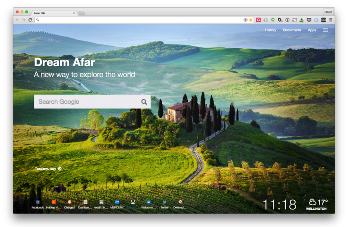 new tab