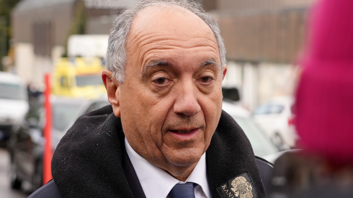 Italian ambassador Gian Lorenzo Cornado talks to the media outside a reception centre near the sealed off Le Constellation bar in Crans-Montana, Swiss Alps, Switzerland, Saturday, Jan. 3, 2026, where  ...
