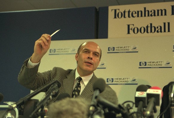 Mandatory Credit: Photo by Andy Hooper/Daily Mail/Shutterstock 1142995a press conference, PK, Pressekonferenz New Tottenham Hotspur Football Manager Christian Gross. Press Conference New Tottenham Hot ...