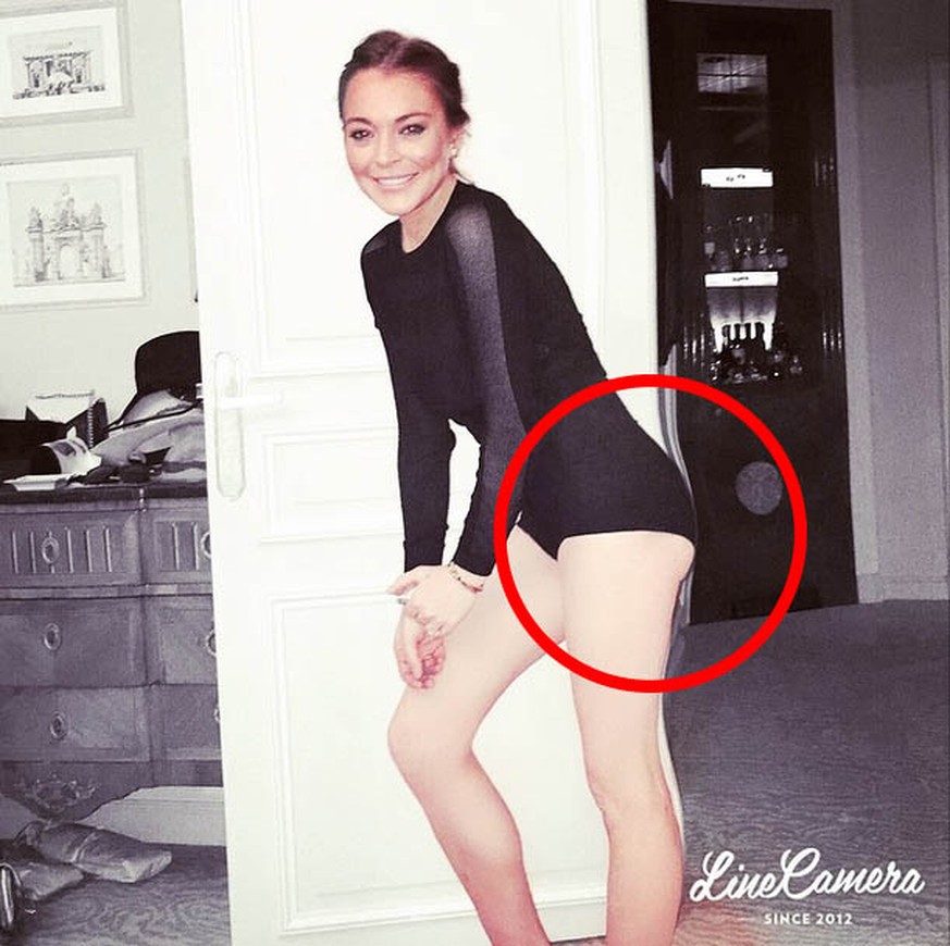 Photoshop-Fail: Wenn sich Lindsay Lohan dünn macht, biegt sich sogar die Tür vor Lachen