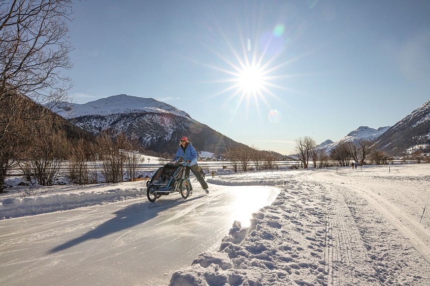 Winterwunderländer Rauszeit Eisweg Madulain