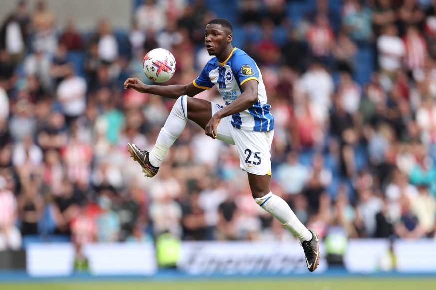 Brighton &amp; Hove Albion v Southampton 21 May 2023, Brighton - Premier League Football - Brighton &amp; Hove Albion v Southampton - Moises Caicedo of Brighton &amp; Hove Albion - Photo: Jacques Feen ...