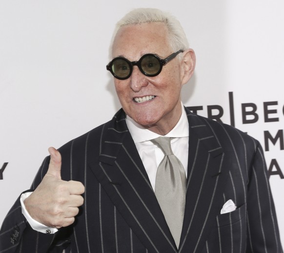 Political consultant Roger Stone attends a screening of &quot;Get Me Roger Stone&quot; at the SVA Theatre during the 2017 Tribeca Film Festival on Sunday, April 23, 2017 in New York. (Photo by Brent N ...